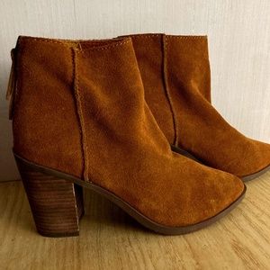 NEW BP Heath Suede Ankle Bootie Brown/Natural 6.5